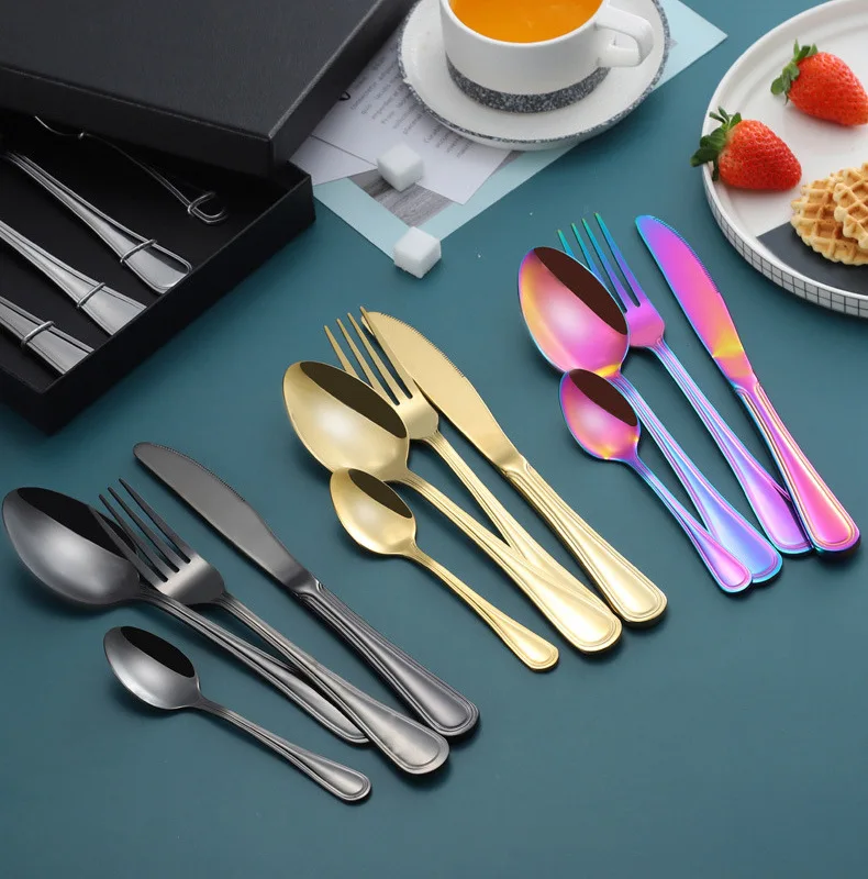 ODM/OEM Hotel Restaurant Tableware Cutlery Set Stainless Set with Box for Party Wed Cutlery