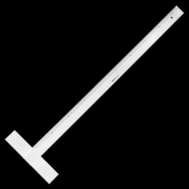 Deli 8410 scale clear strong and durable drawing special plexiglass material architecture T-ruler plastic transparent