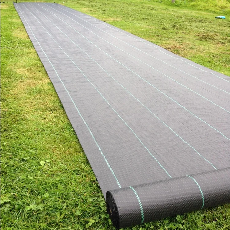 black plastic ground cover weed control mat barrier for greenhouse