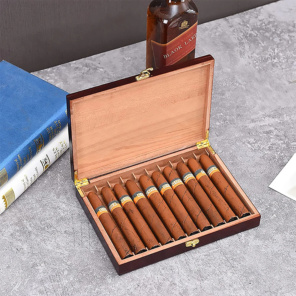 luxury Hot items cedar finished printing color flip lid crafts custom size ventilate solid storage wooden cigar boxes
