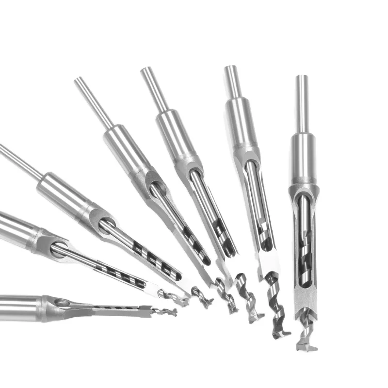 Square Hole Drill Bit Hole Reaming Square Auger Eyes Mortising Chisel Woodworking Tools For Carpentry Drill Bits