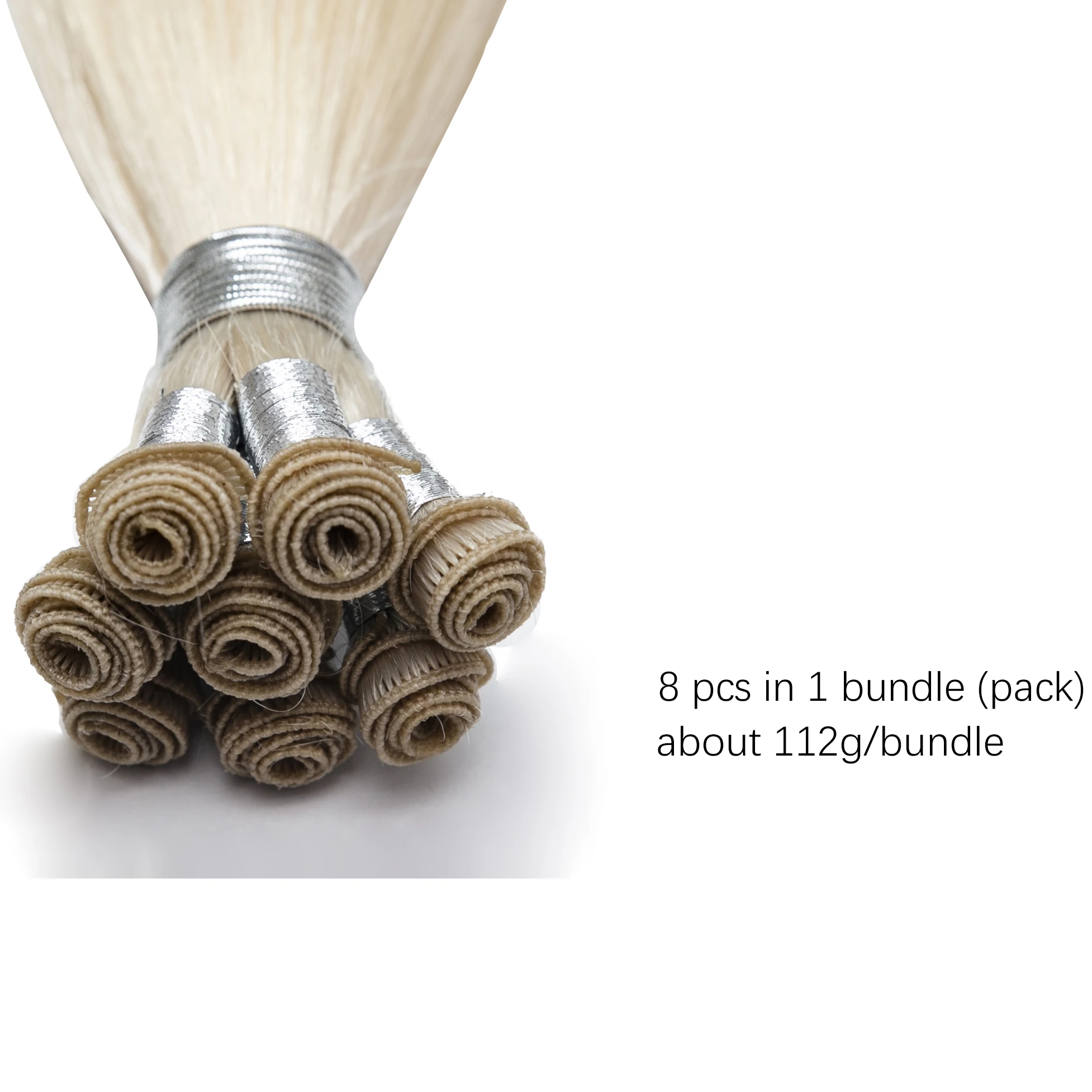 YADING R8-60 Russian Blonde Remy Double Drawn Cuticle Aligned Hand Tied Weft Hair Extension