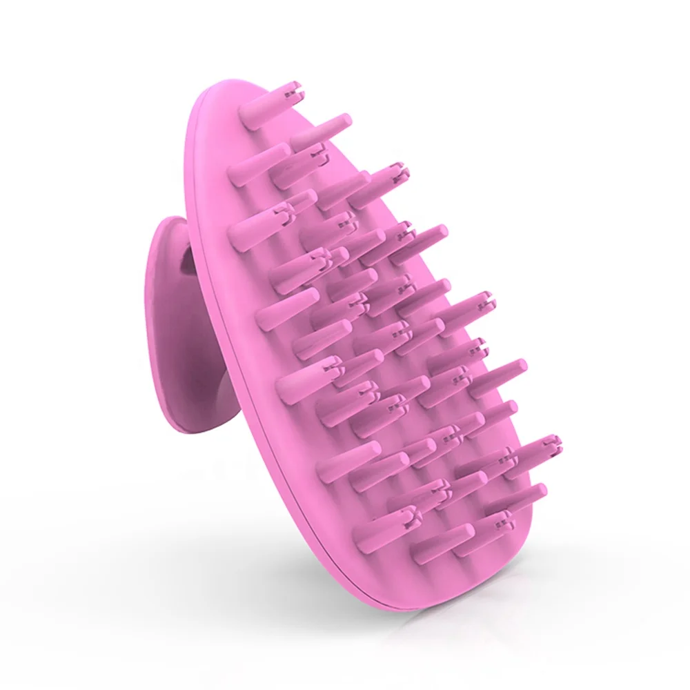 Оптовая продажа силиконовая ручная щетка для массажа головы и душа массажер густых