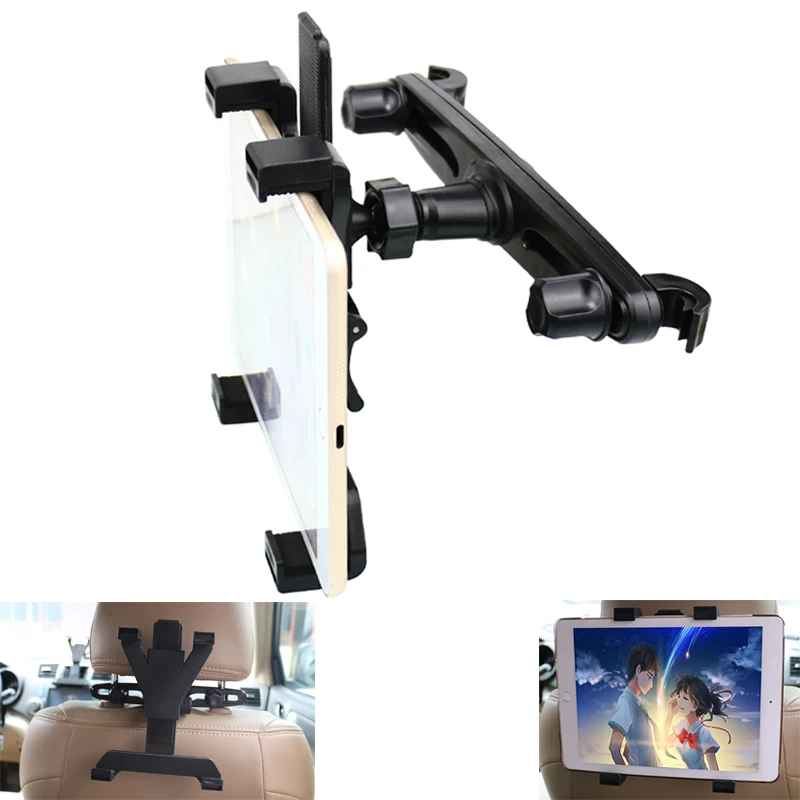 Высококачественный держатель для сотового телефона планшета Регулируемая автомобильная подставка для подголовника Автомобильный держатель для планшета iPad