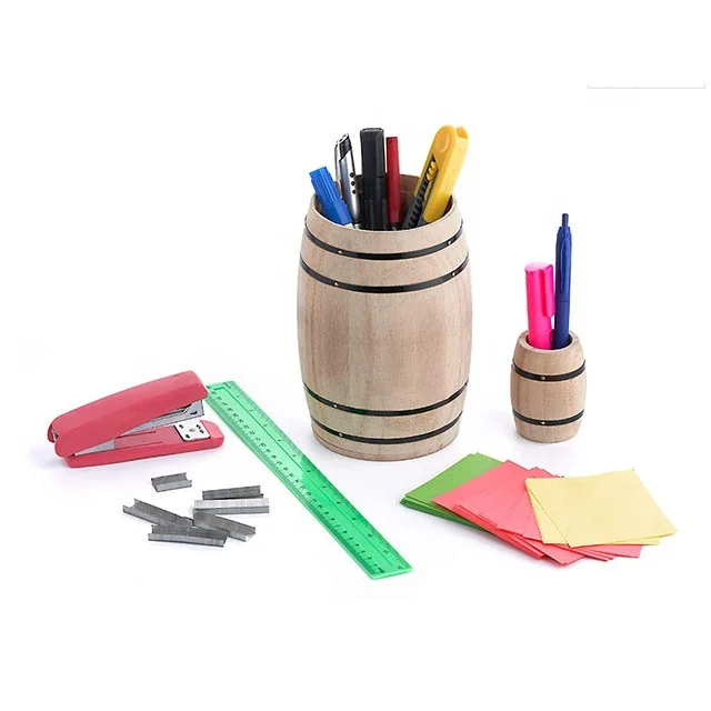 
Factory custom wooden mini Western Theme Barrel Containers Store coffee beans and decorate products 