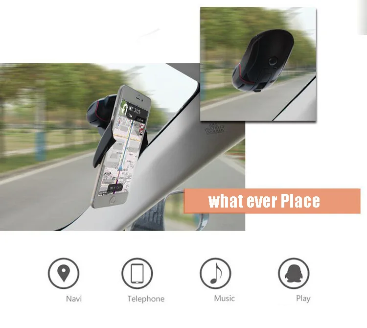 Mouse Shape Car Holder Creative Navigation Multi-function Suction Cup Mobile Phone Folding Holder  Car Suction Cup Bracket