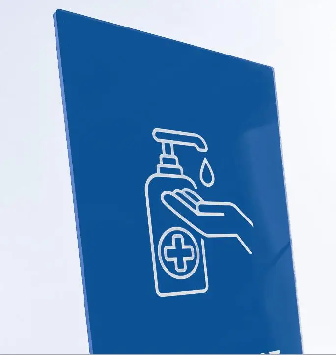 Zenewood Acrylic door sign Public adhesive sign plate with sticker