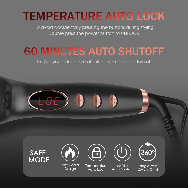  Fast Heat Ceramic Ionic Electric Hair Straightener