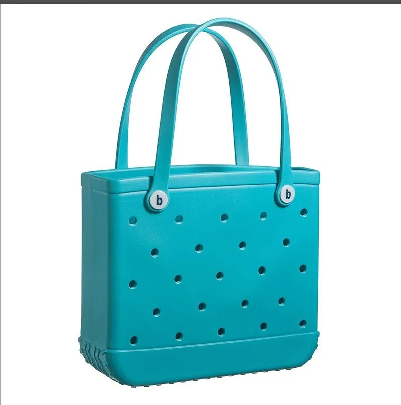 2024 Mini Bogg Silicone Handbag for Girls Kids Beach Bag with Eva Bitty Bagbeach Colorful Bogg Handbag