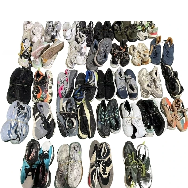 Wholesale Mens Thrift Uk 45kg-50kg Sneakers Used Sport Basketball Football Shoes Branded Original Second Hand Shoes