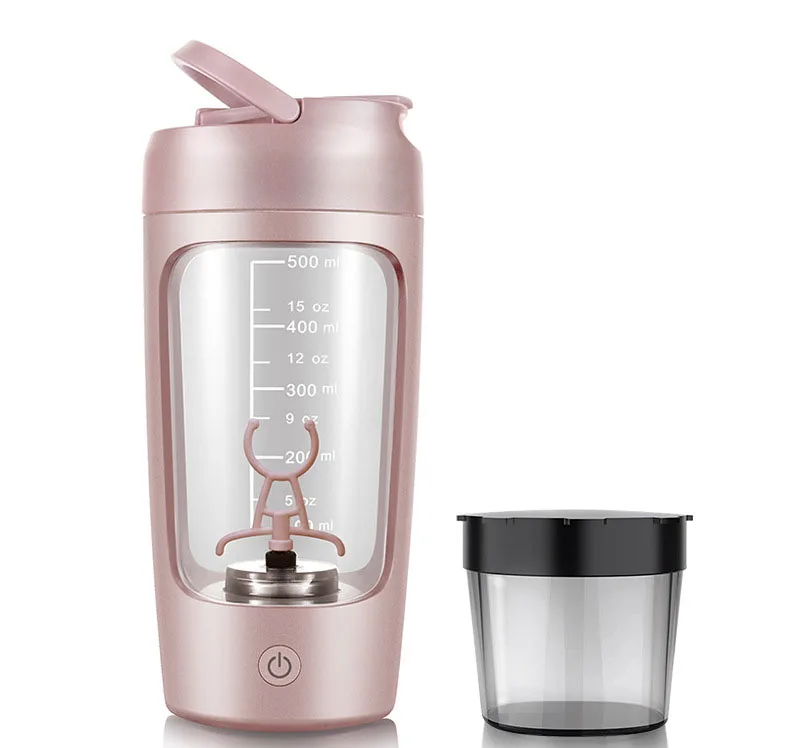 500ml Portable Mixing Cup USB Rechargeable Gym Tritan Material Electric Protein Powder Shaker Shaker
