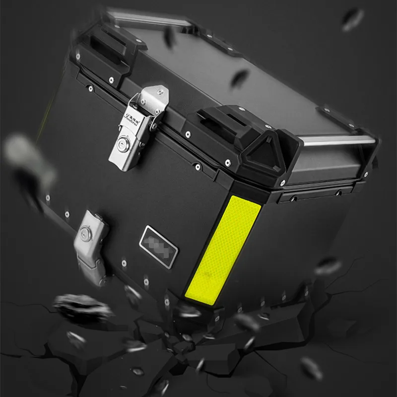 Large Capacity  Alloy Tail Delivery Side Aluminum Top Bag Motorcycle Box Top Case