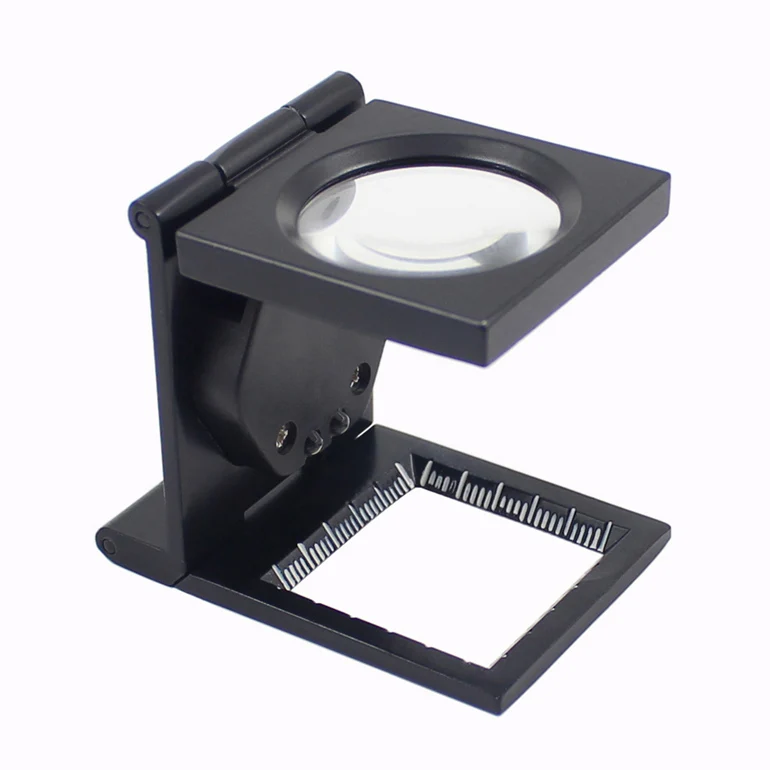 Metal Tri-Folding 8x LED Lights Desktop Magnifying Glass