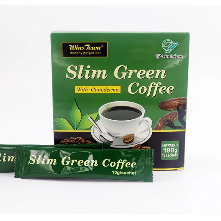 Slim green coffee natural herbs healthy Diet control Powder Instant weight loss Ganoderma coffee slimming