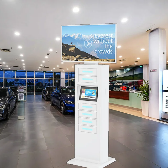 Winnsen 43 inch Advertising LCD Screen Mobile Phone Charging Stations for Visitors Use