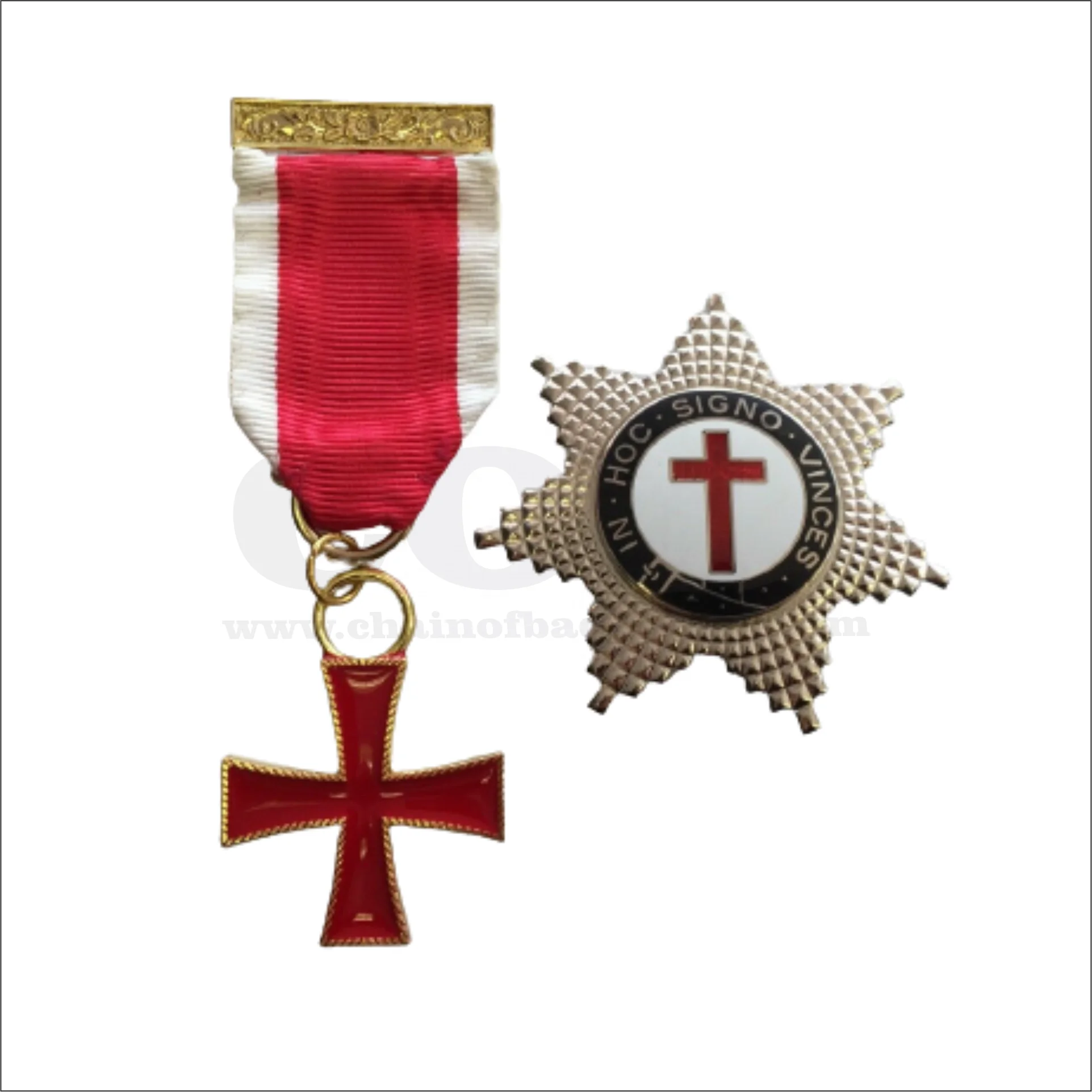 High Quality Knights Templar Items Star Jewel or Breast Cross or Preceptors Star Customized Knight Templar Custom