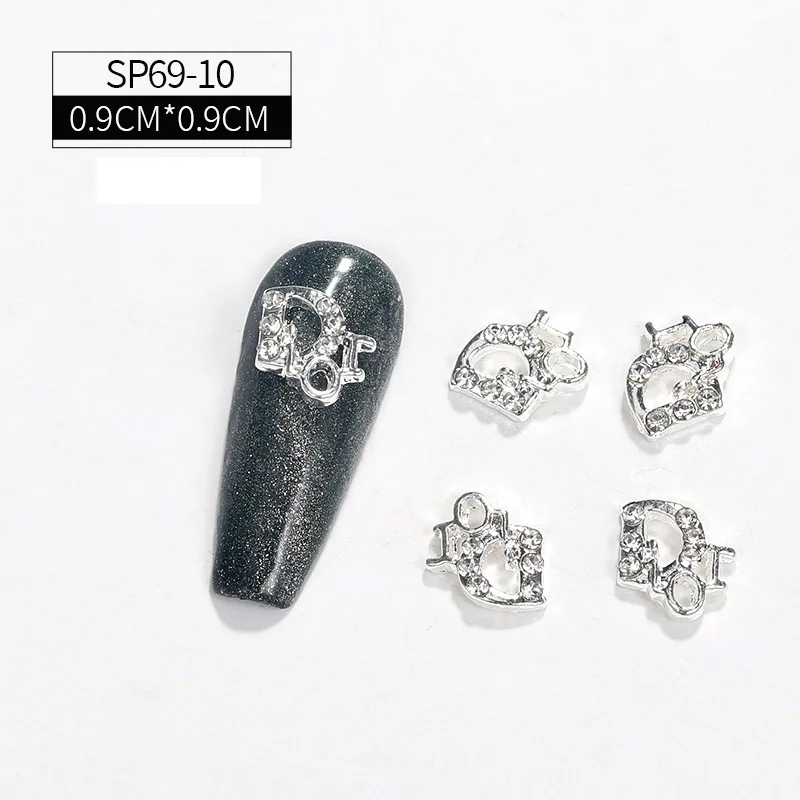 AB Diamond Nail Art Alloy Ornament Ketty Cat Love Swan Wings White Crown Nail Ornament