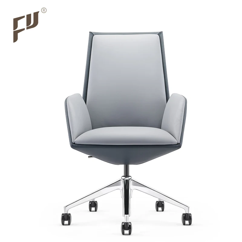 FURICCO manufacturer adjustable comfortable chair modern swivel Genuine Leather desk chairs for staff office