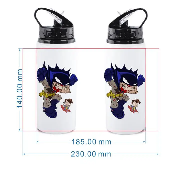 Portable  600ml Sublimation Two Tops Blanks White Sport Aluminum Water Bottle for Heat Press Transfer Printing