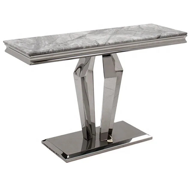 Modern Metal Stainless Steel Console Side Table Furniture