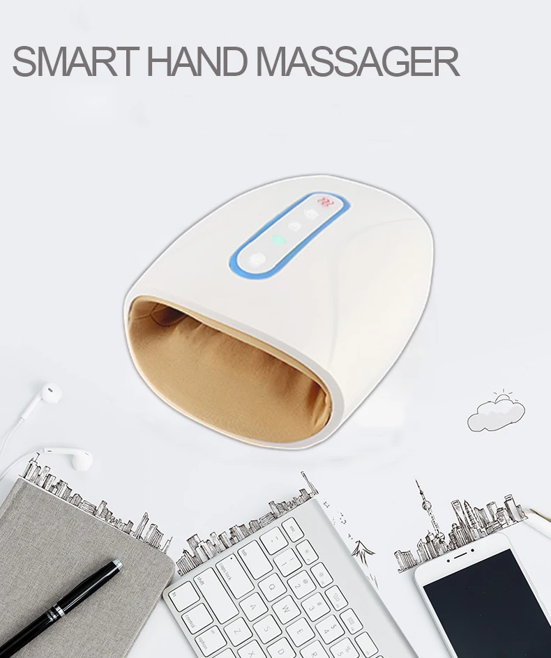 Welcome Wholesale Odor Proof White Electric Palm Air Compression Hand Massager
