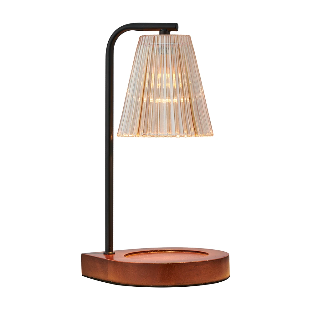 Vintage Wooden Candle Warmer Lamp With Dimmer Electric Candle Melting Lamp Height Adjustable