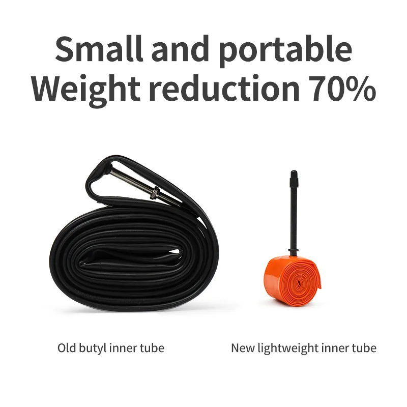 28g Ultra Light Road Bike Inner Tube TPU Material 45/65/80mm Length Valve French 700C 18 23 25 28 30 32 Bicycle Tubes