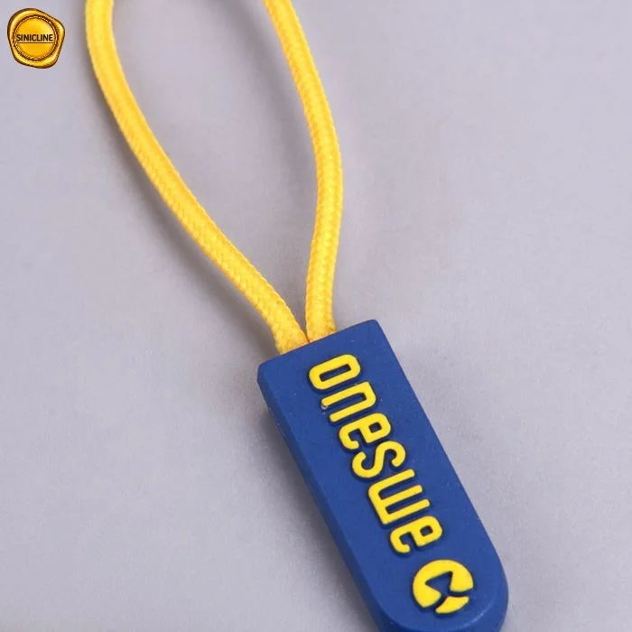 Sinicline custom leather embossed zipper head zip puller slider and puller