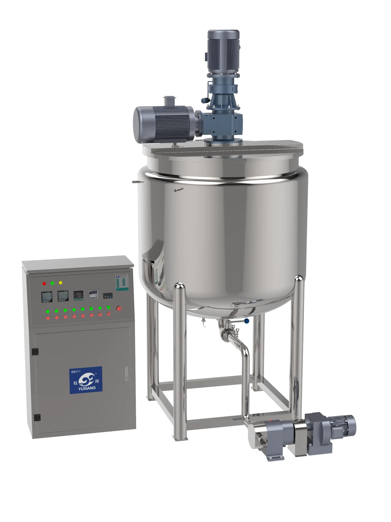 GMP Quality Industrial Stainless Steel Jacket Mixer Industrial Homogenizing Blender Commercial Mixer