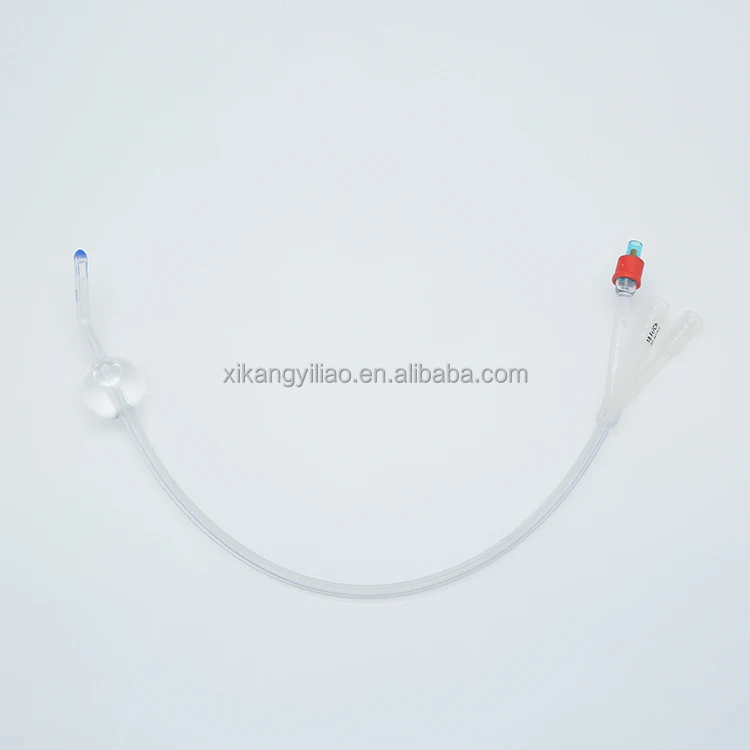Single Patient Use Flexible Design Bidirectional Tip Drainage Natural Silicone Urinary Catheter
