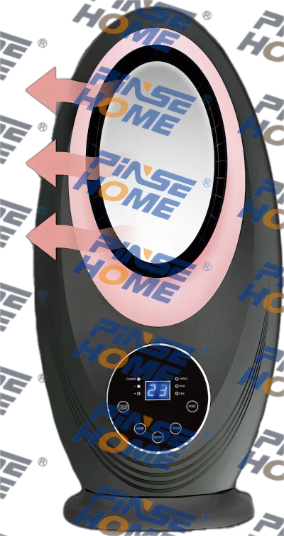 Hot Sale High Quality 1600W Bladeless Fan Heater With 3 setting speeds 7.5H timer With remote control