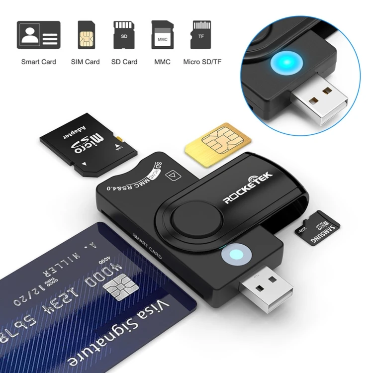 ROCKETEK CR310 USB 3 0 устройство для чтения SIM-карт
