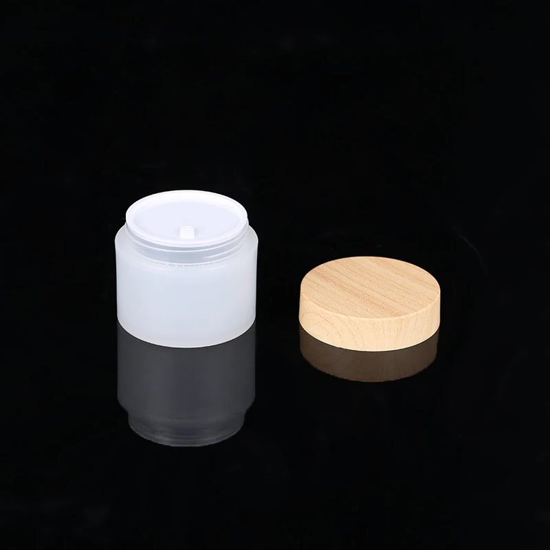 10 30 50 150 200 380 g Empty Double Heavy Wall Plastic PP Cream Jar with water transfer printing Lid