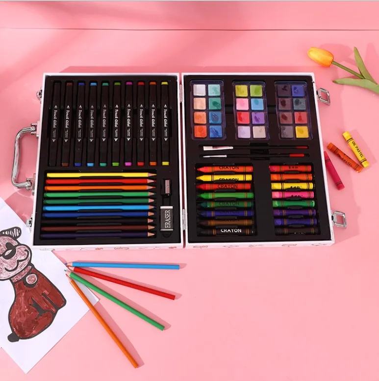 wholesale 86 Piece Deluxe Art Drawing Painting Creativity Set For Beginners and Young Artists and children