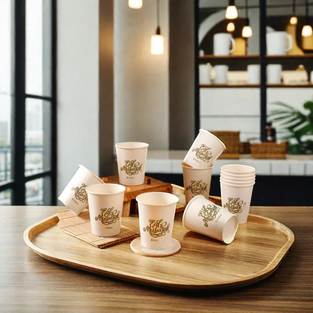 AT PACK 2024 Coffee Shop Supplies Eco-Friendly Material Coffee Paper Cup Takeaway Cup Holder With Paper Bag