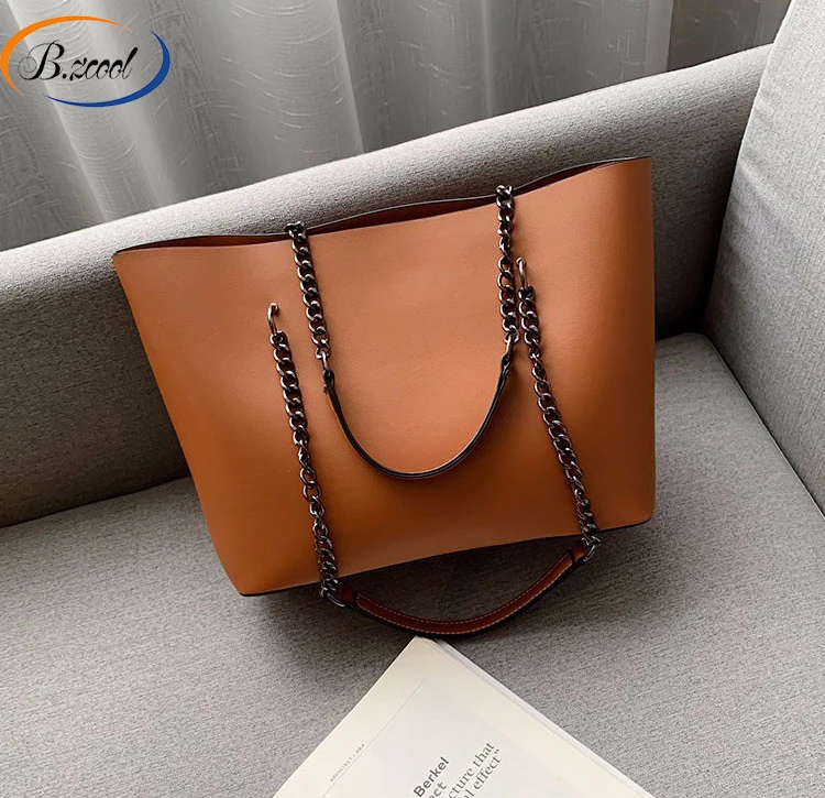Bandoleras Large Capacity Tote Bag Leather  For Ladies Chain Square Shape Women Bags Shoulder Bagswomens leather tote bag
