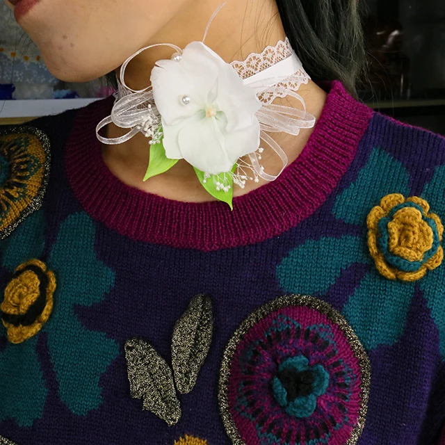 2024 Hot Wedding Corsage and Bride Hand Decor Wrist Flower Chocker for Bridesmaid Prom Party and Homecoming