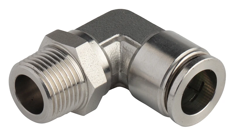 12mm 14mm 16mm & G02 G03 G04 G Thread Male Elbow Stainless Steel Inox SS316L Pneumatic Push to Connect Fittings