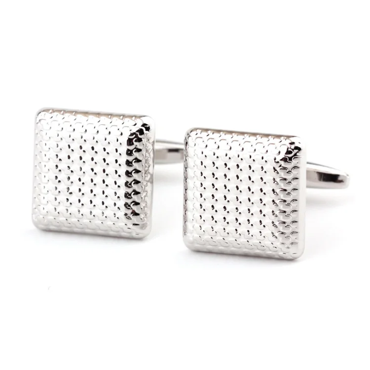 Wholesale stocks blank silver cufflinks for mens shirts