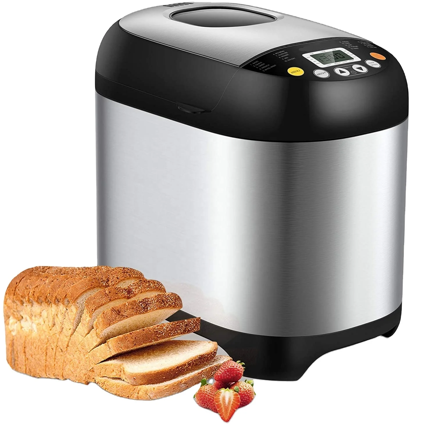 Новый CE GS утверждения хлебопечки-2LB с корпусом из нержавеющей стали, цифровой хлебопечка 19-in-1