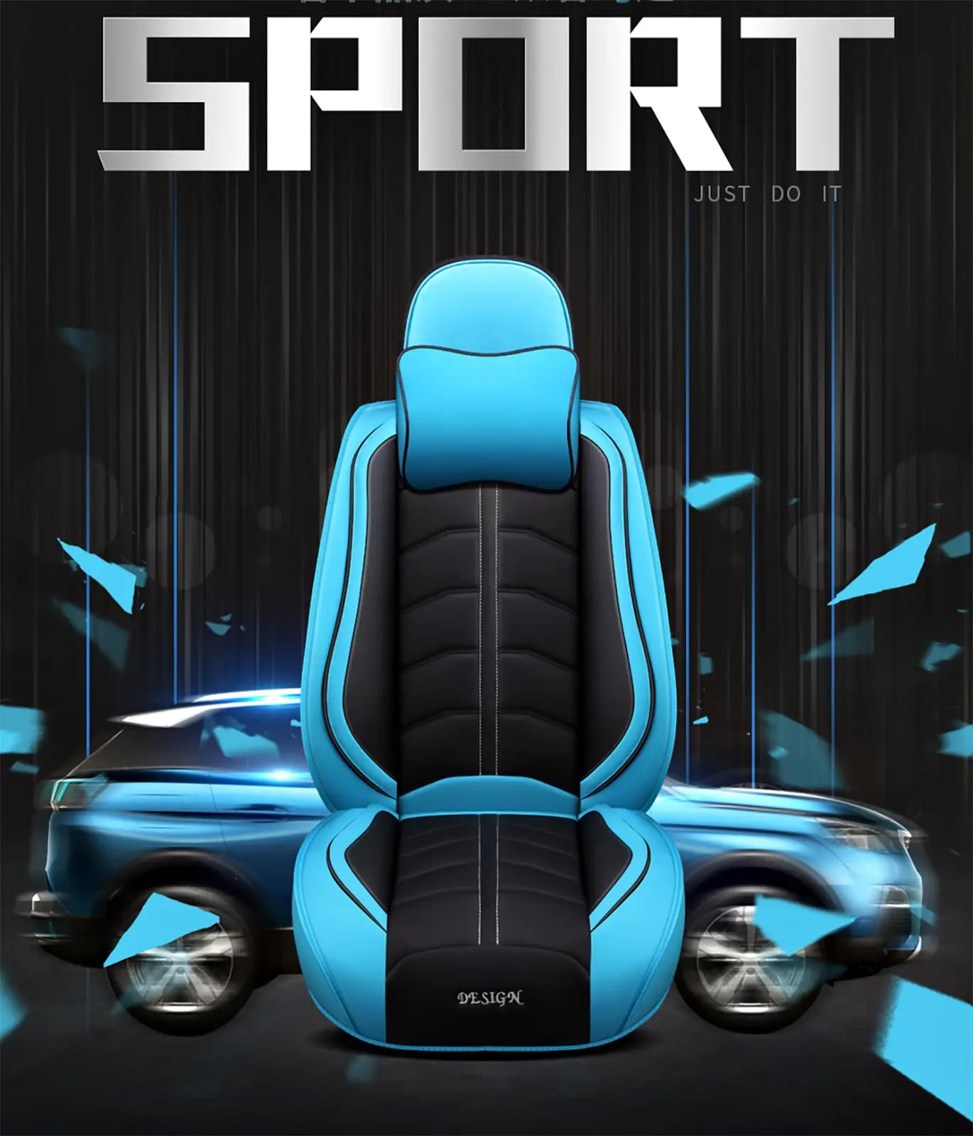 Sports Style  PU Leather Car Seat Covers Full Set Protector for Chevy Colorado 2015-2024 Crew Cab Z71 LT ZR2