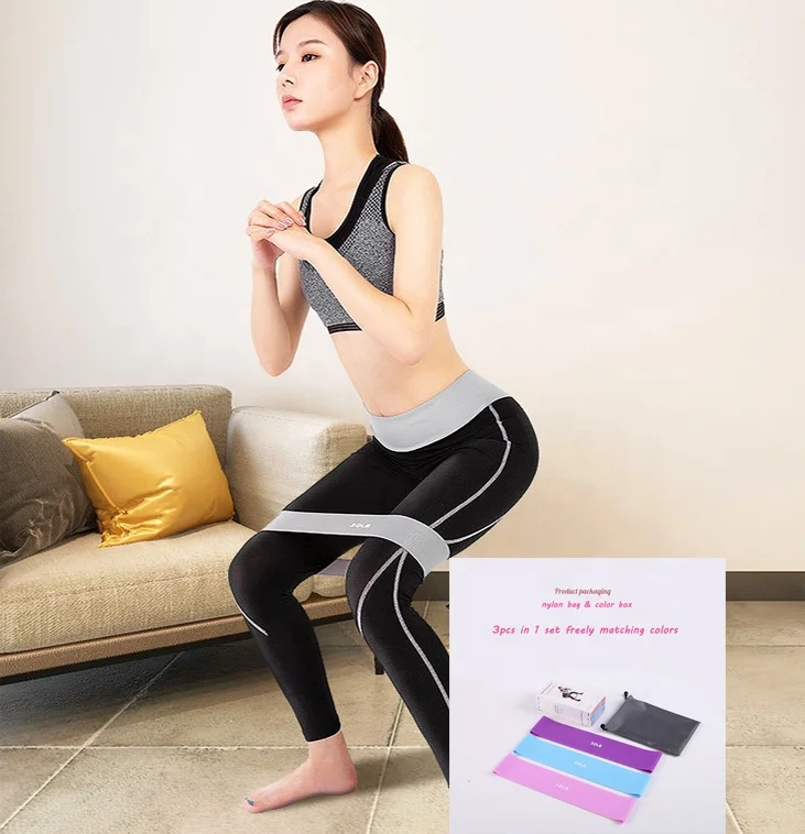 660*66mm ProSelect 2021 hot sale home use silicone 3 pcs exercise hip resistance bands set