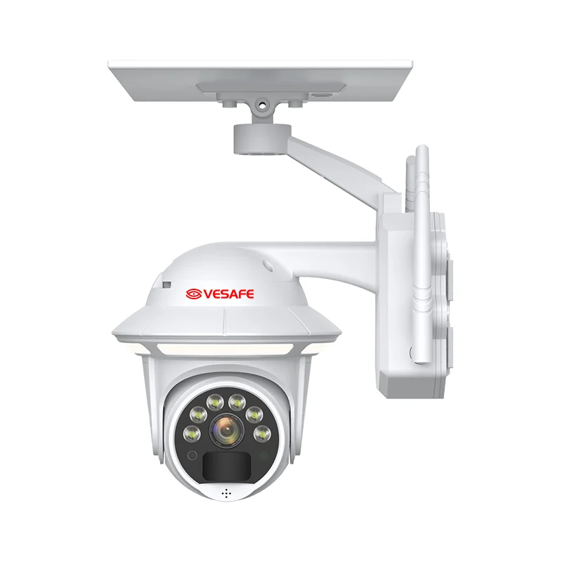 1080P Security Outdoor WiFi 4G Solar Panel Powered Smart Monitor Low Power Night Vision Wireless PTZ Light Solar IP Camera