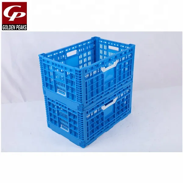 Supermarket Plastic Shopping Basket for Grocery Store Blue Long Handle Plastic Basket