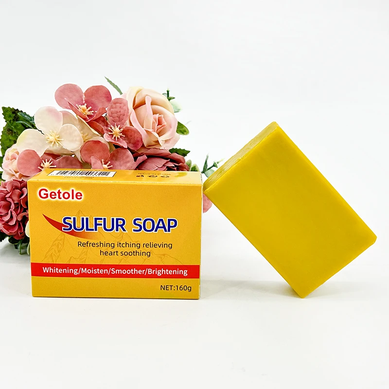 100g Factory directly supply wholesale Private brand  skin car Sulfur soap  bathing soap