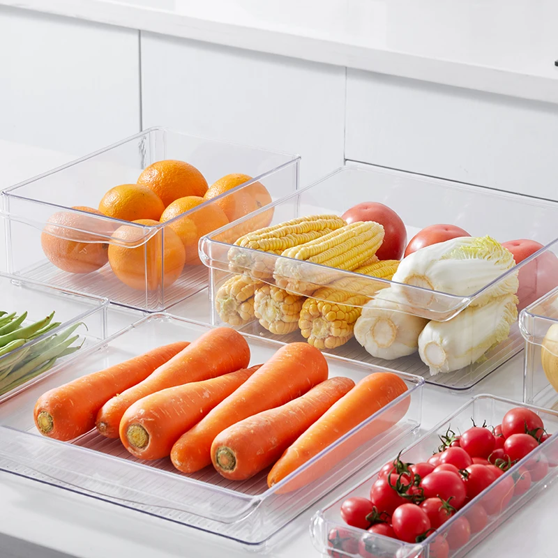 Eco Food grade custom cola kitchen refrigerator container storage bins food container acrylic fridge fridge drawer organizer