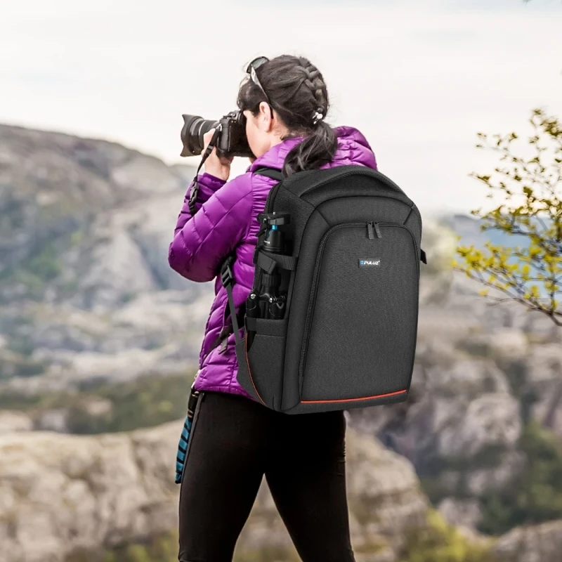 Hot Selling Dropshipping New Arrivals  PULUZ Camera Outdoor Dual Shoulders Camera Backpack Bag