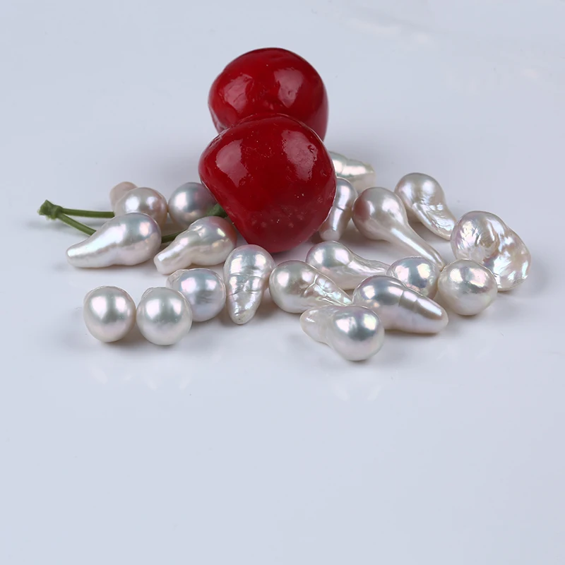 Wholesale Natural White Irregular Baroque Drop Freshwater Edison Loose Beads Pearl