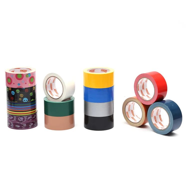 Industry Custom Black Brown Grey Colored Waterproof Adhesive Duct Cloth Gaffer Tape