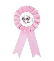 Wholesale Pink Blue Mummy Daddy To Be Gender Reveal Baby Shower Reward Ribbon Badge
